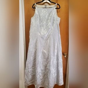 Vintage Size 18 Silver formal dress